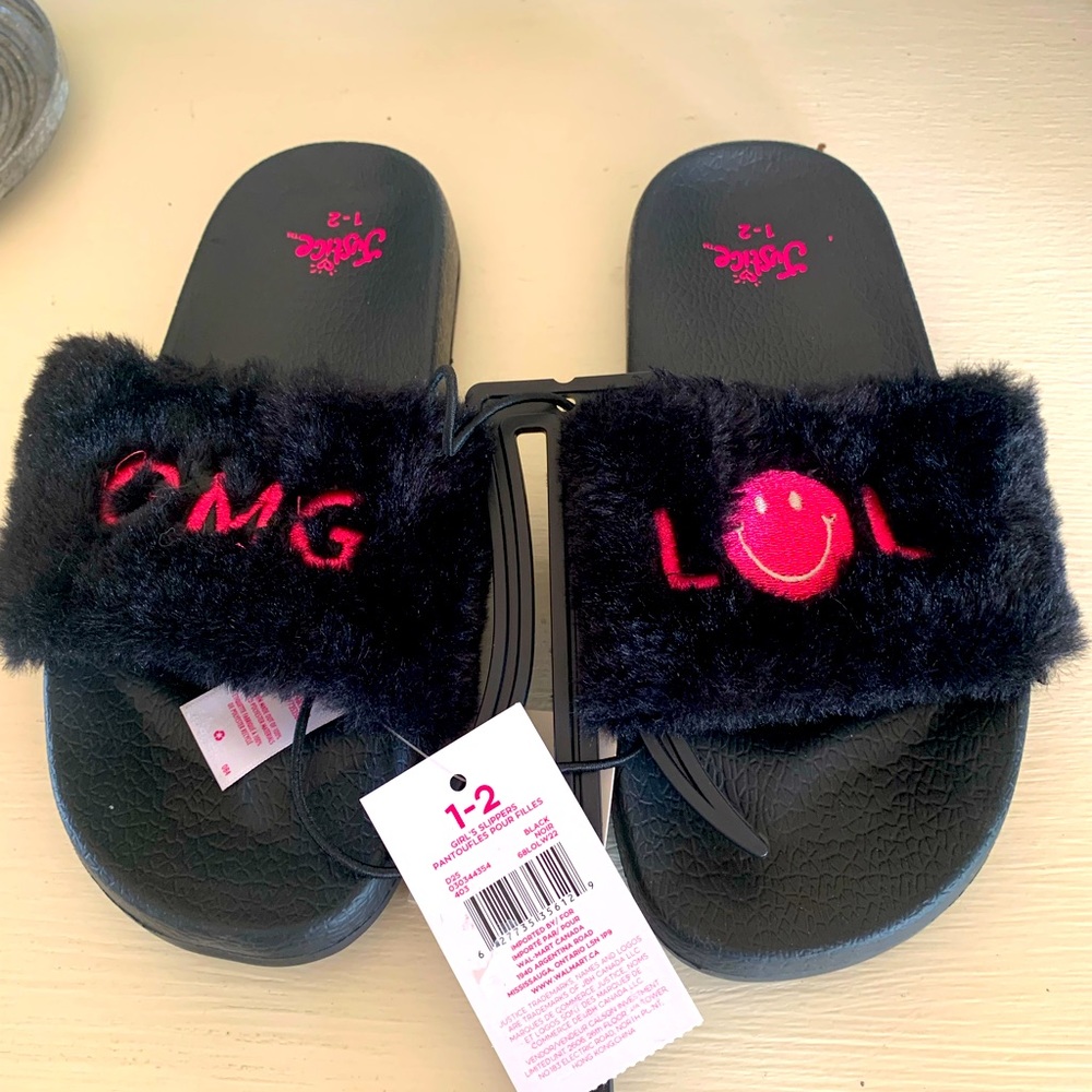 Justice OMG Slippers NEW